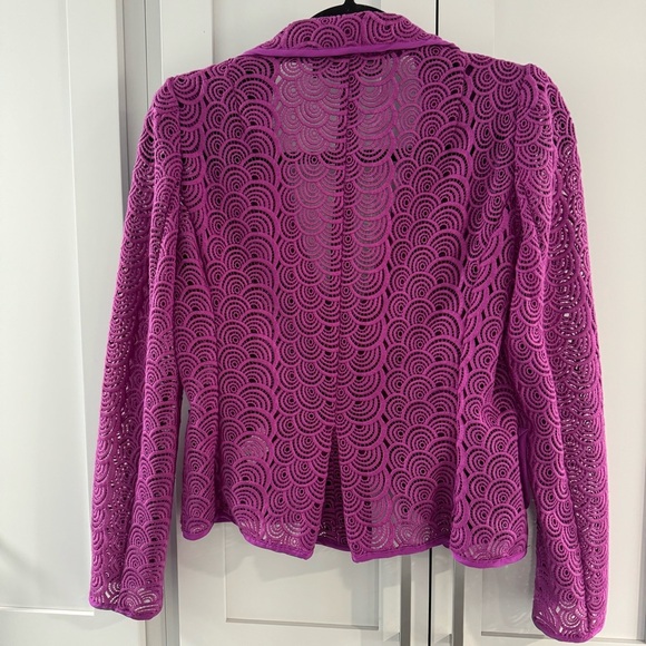 Nanette Lepore Acrobat Jacket Purple Lace size 6 - Picture 2 of 7